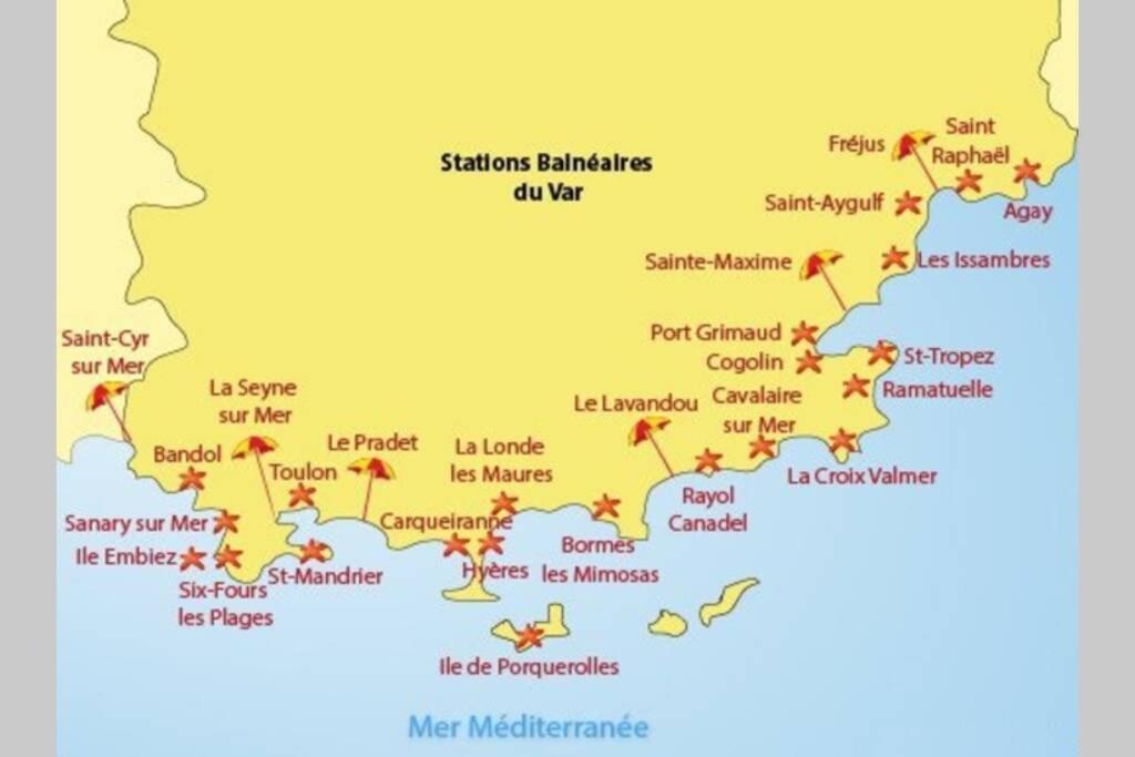 Superbe T2 Lumineux 3*** 10 Mn A Pied De La Plage Lejlighed Le Pradet Eksteriør billede
