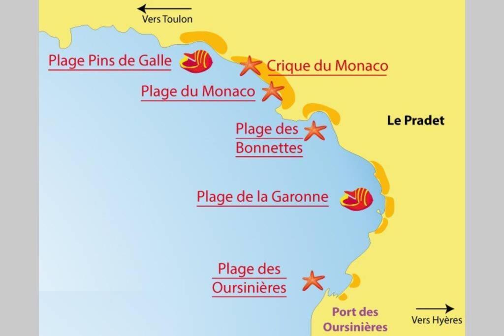 Superbe T2 Lumineux 3*** 10 Mn A Pied De La Plage Lejlighed Le Pradet Eksteriør billede